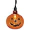 25ct. Jack-o'-Lantern Orange LED Curtain Icicle String Lights
